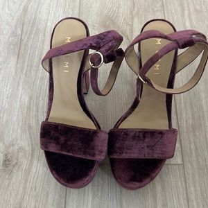 M. Gemi Velour Purple Heels